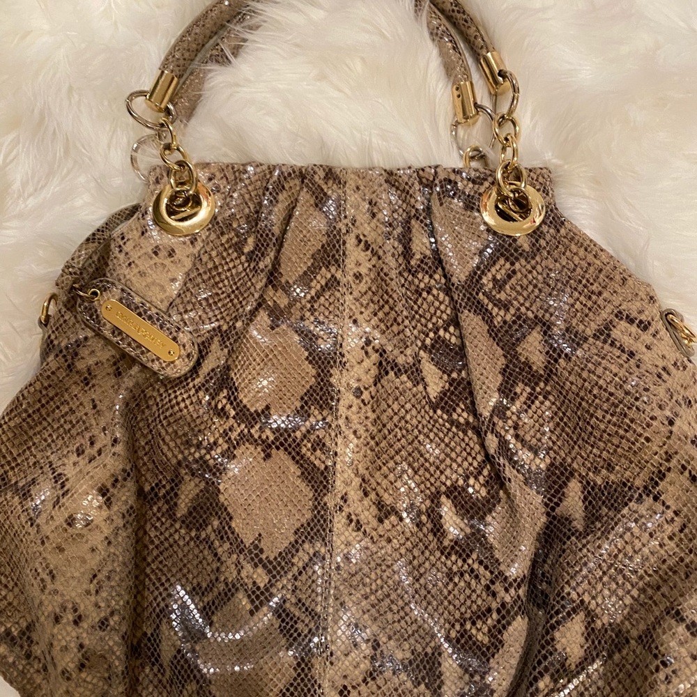 CYNTHIA ROWLEY Snake Print - Gold Chain Purse